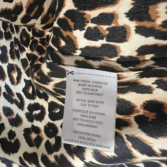 EQUIPMENT FEMME NEW Aubrey Leopard Print Silk Shift Dress XS - Picture 10 of 13